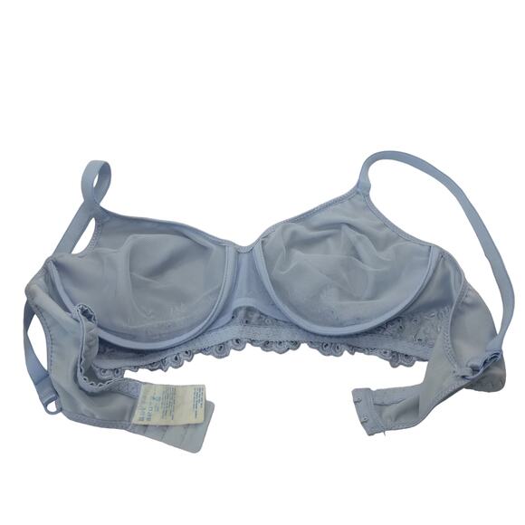 Vintage Olga Bra Size 32 DD Light Blue Lightly Lined Wired - Picture 5 of 13